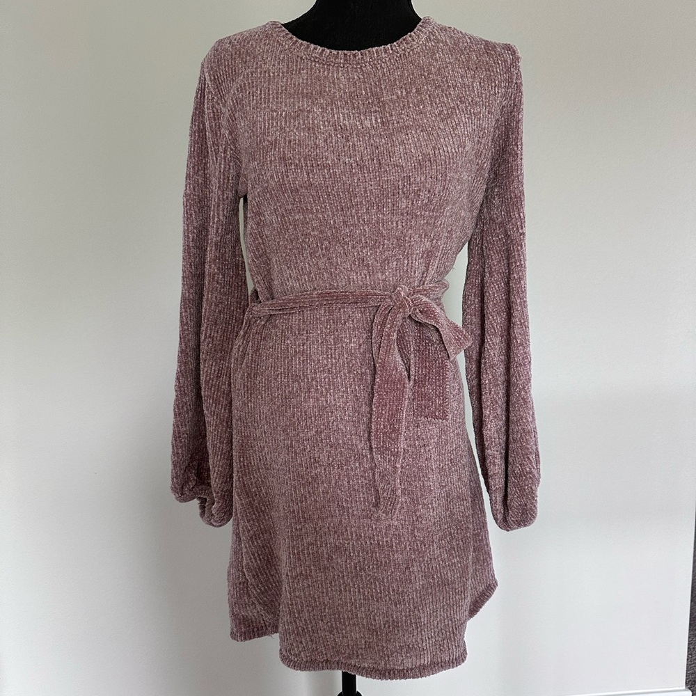Red Dress Chenille Sweater Dress